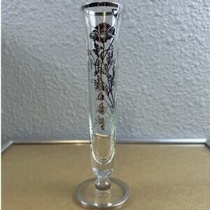 Vintage Silver City Flanders Sterling Silver Overlay Poppy Bud Vase 7”